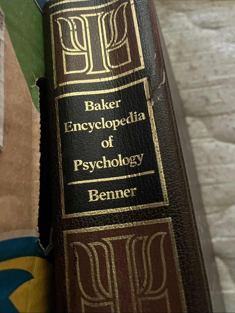 Embossed Dark Brown Hardcover Book circa 1985
Baker psychology
